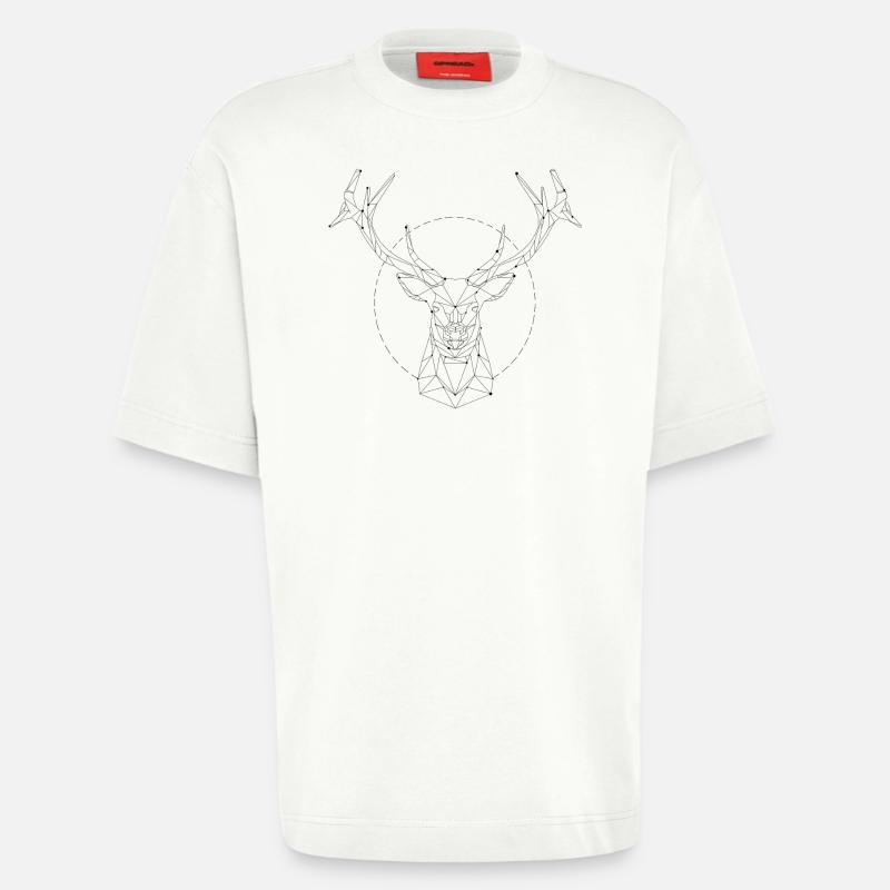 constellation Hirsch - T-shirt bio épais oversize fabriqué en UE - OFF WHITE