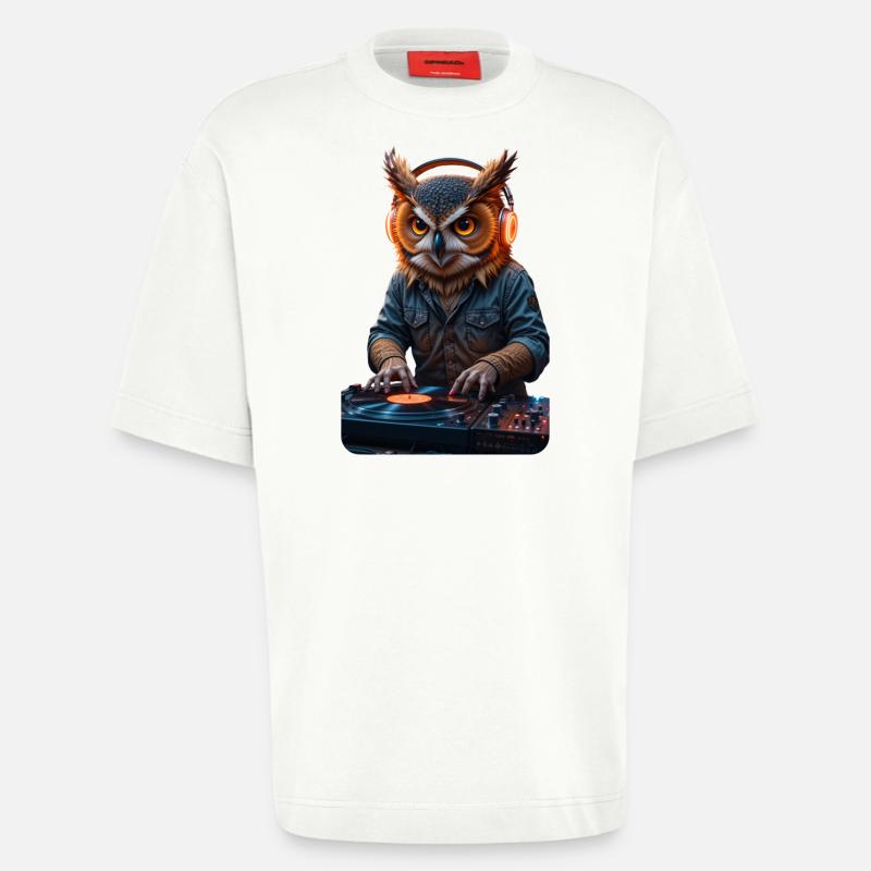DJ Eule - Heavyweight T-Shirt - made by SPREAD  - OFF WHITE