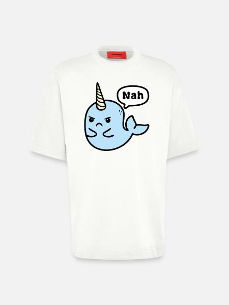 Nah-Whal - Heavyweight T-Shirt - made by SPREAD - OFF WHITE