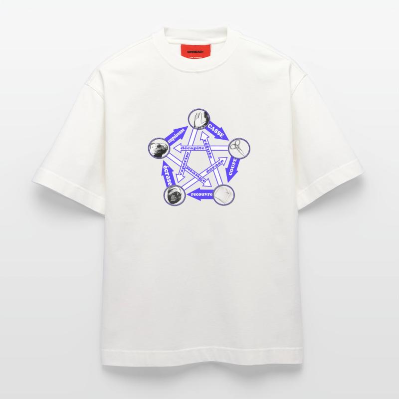Rock Paper Scissors Eidechse Spock von Custom Heavyweight T-Shirt - made by SPREAD