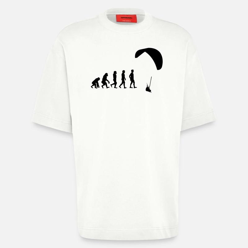 Evolution Gleitschirm - Heavyweight T-Shirt - made by SPREAD  - OFF WHITE