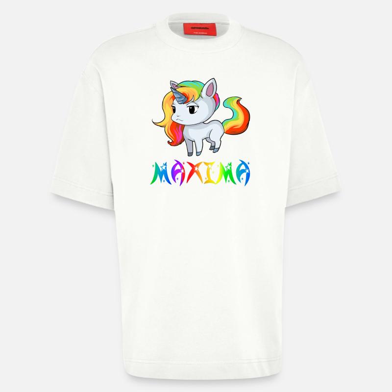 Maxima Einhorn - Heavyweight T-Shirt - made by SPREAD  - OFF WHITE