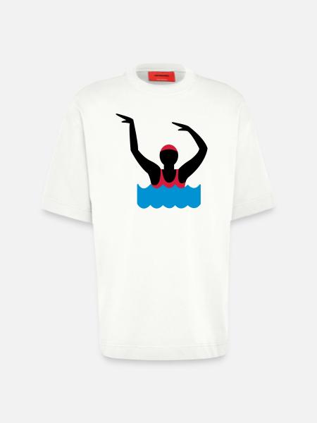 aquagym - T-shirt bio épais oversize fabriqué en UE - OFF WHITE