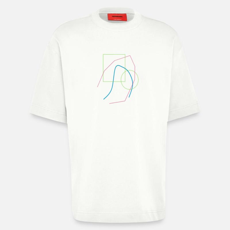 Patterns abstract - Heavyweight T-Shirt - made by SPREAD  - OFF WHITE