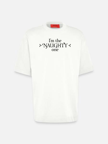 Noël - T-shirt bio épais oversize fabriqué en UE - OFF WHITE
