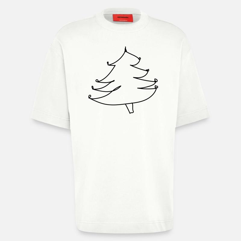 Weihnachtsbaum-Pullover (falscher Weihnachts-Pullover) - Heavyweight T-Shirt - made by SPREAD  - OFF WHITE