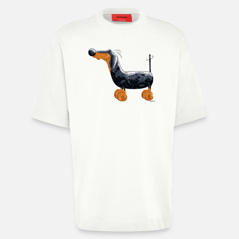 Da steht ein Dackel - Heavyweight T-Shirt - made by SPREAD  - OFF WHITE