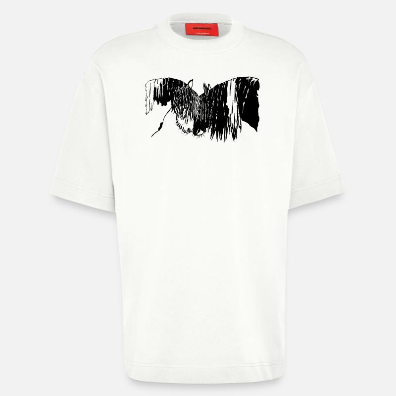 wunderschöne Tinker Reiten Pferde  - Heavyweight T-Shirt - made by SPREAD  - OFF WHITE
