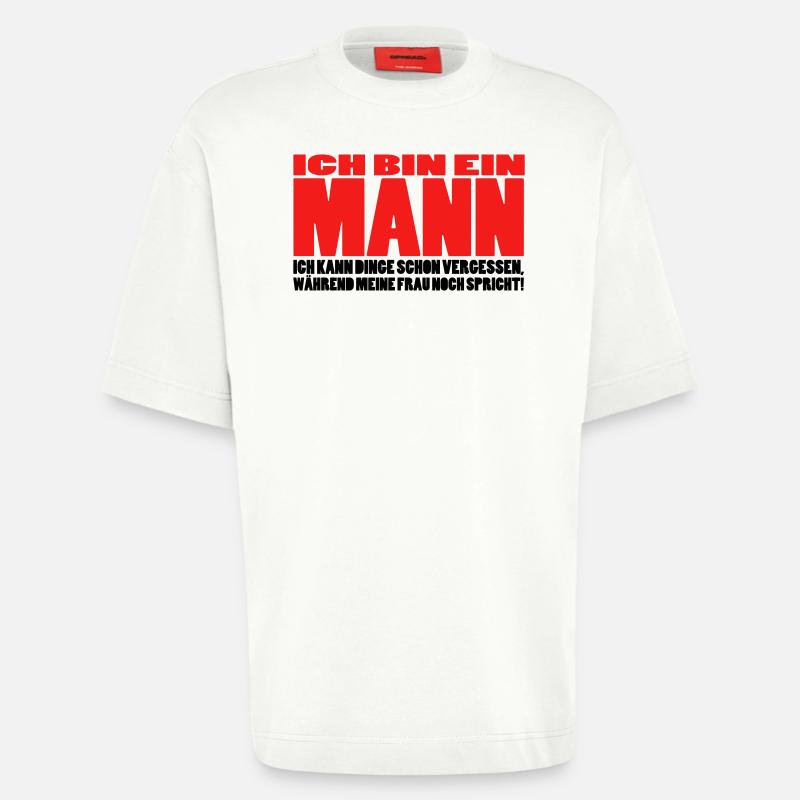mann spruch witzig männer ehemann ehe - Heavyweight T-Shirt - made by SPREAD  - OFF WHITE
