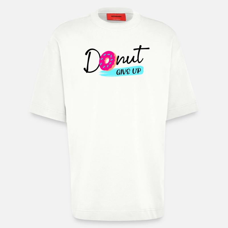 Donut Süßigkeiten Statement Naschen Lecker - Heavyweight T-Shirt - made by SPREAD  - OFF WHITE
