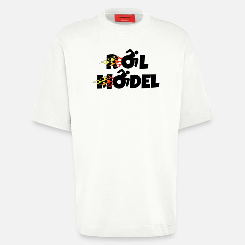 Jeder Rollstuhlfahrer ist ein Vorbild * - Heavyweight T-Shirt - made by SPREAD  - OFF WHITE