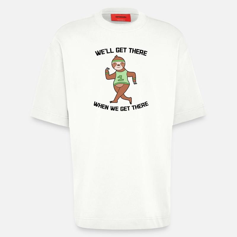 Cool Statement Faultier Langsam Dschungel Tier - Heavyweight T-Shirt - made by SPREAD  - OFF WHITE