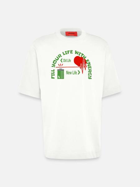 Fill your life with energy - Heavyweight T-Shirt - made by SPREAD - OFF WHITE