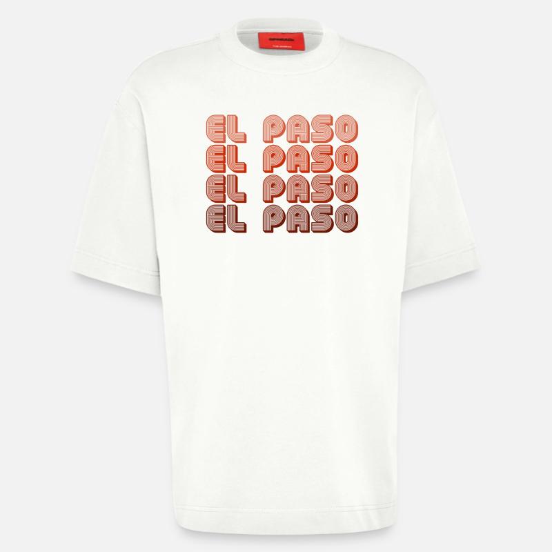El Paso Gradient Retro Muster - Heavyweight T-Shirt - made by SPREAD  - OFF WHITE