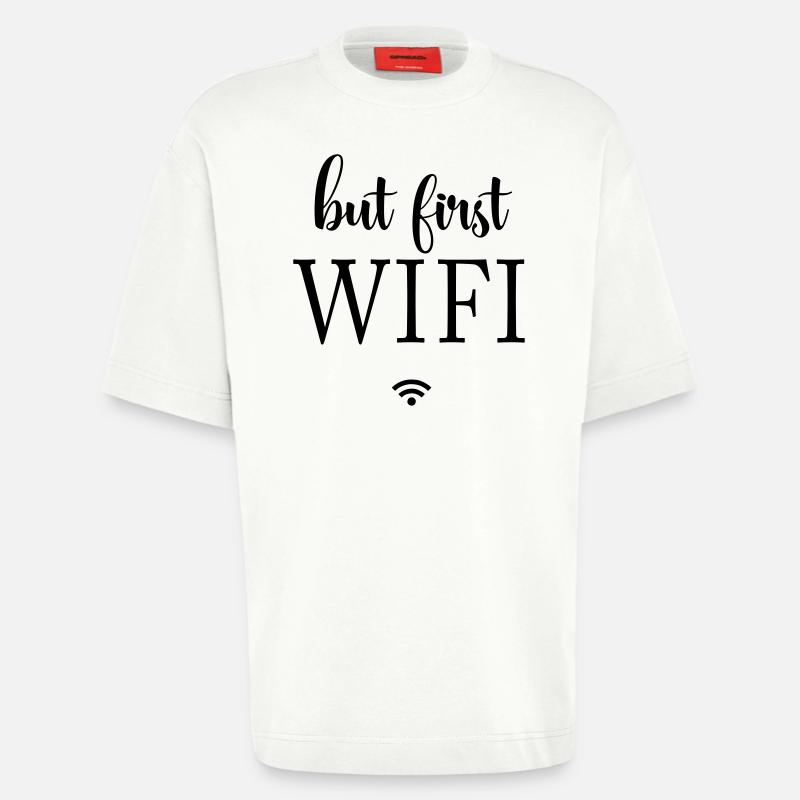 Schwarze Flächen Minimaldesign - Heavyweight T-Shirt - made by SPREAD  - OFF WHITE