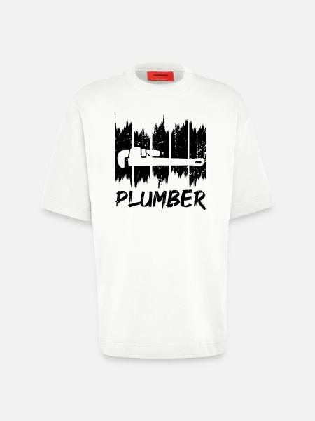 Plumber - Heavyweight T-Shirt - made by SPREAD  - OFF WHITE