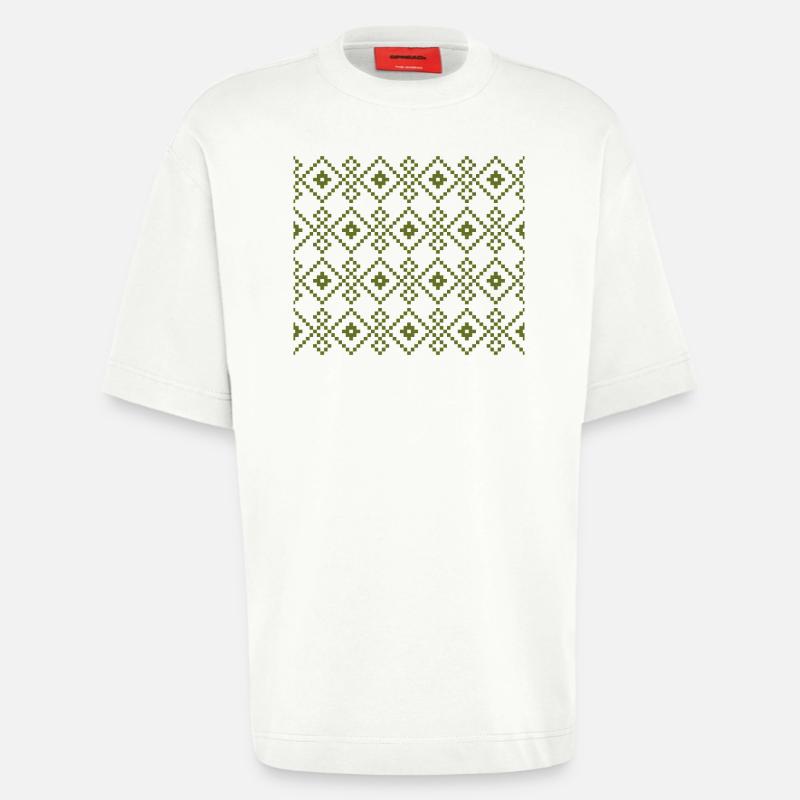 Weihnachtspullover (grün) - Heavyweight T-Shirt - made by SPREAD  - OFF WHITE