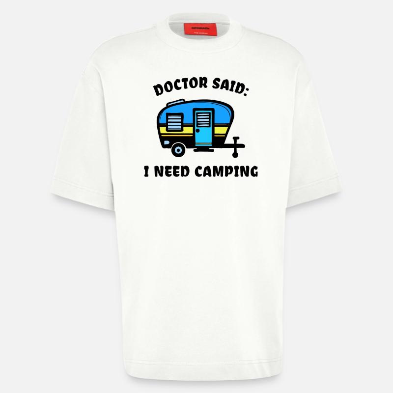 Camper Camping Wohnmobil Statement Wanderer - Heavyweight T-Shirt - made by SPREAD  - OFF WHITE
