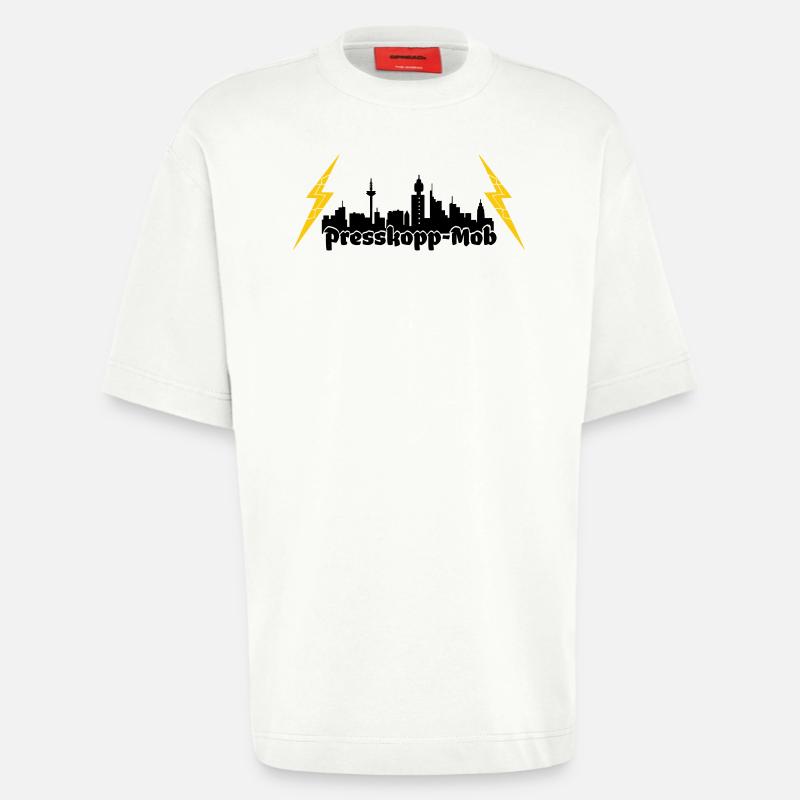 Presskopp Mob - ffm Skyline - Heavyweight T-Shirt - made by SPREAD  - OFF WHITE