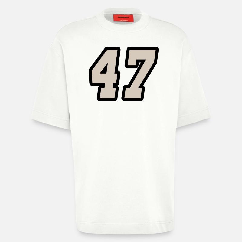 Nummer siebenundvierzig 47 - Heavyweight T-Shirt - made by SPREAD  - OFF WHITE