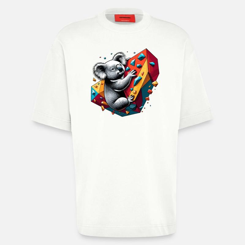 Bouldern Koala Geschenk - Heavyweight T-Shirt - made by SPREAD  - OFF WHITE