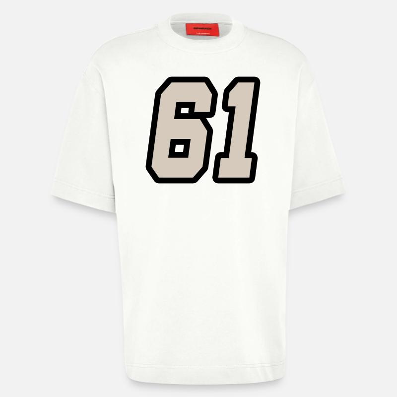 Nummer einundsechzig 61 - Heavyweight T-Shirt - made by SPREAD  - OFF WHITE
