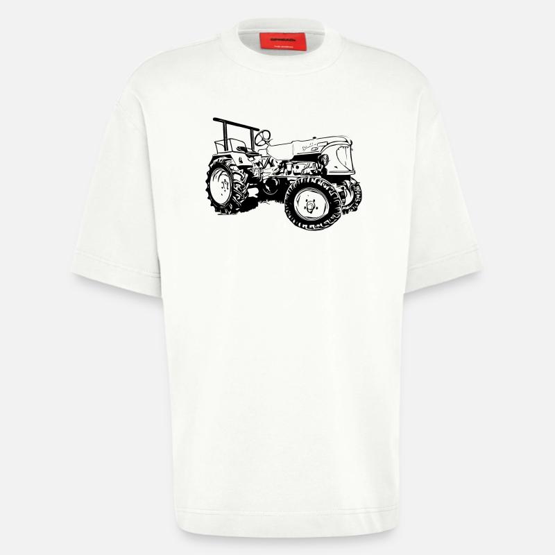 Traktor Güldner ADN-8 Haifischmaul - Heavyweight T-Shirt - made by SPREAD  - OFF WHITE
