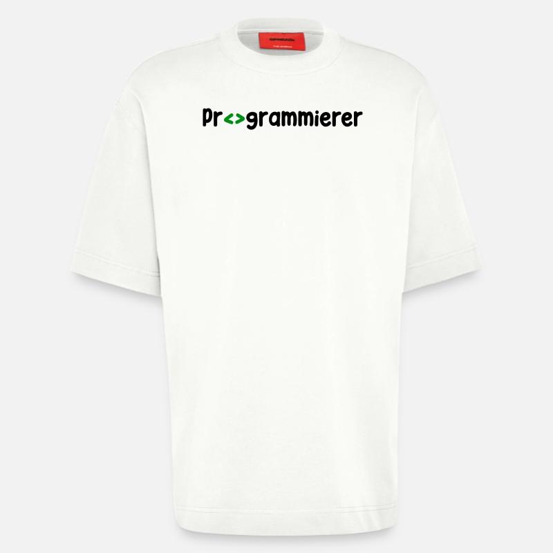 Programmierer Developer Webentwickler Skripting - Heavyweight T-Shirt - made by SPREAD  - OFF WHITE