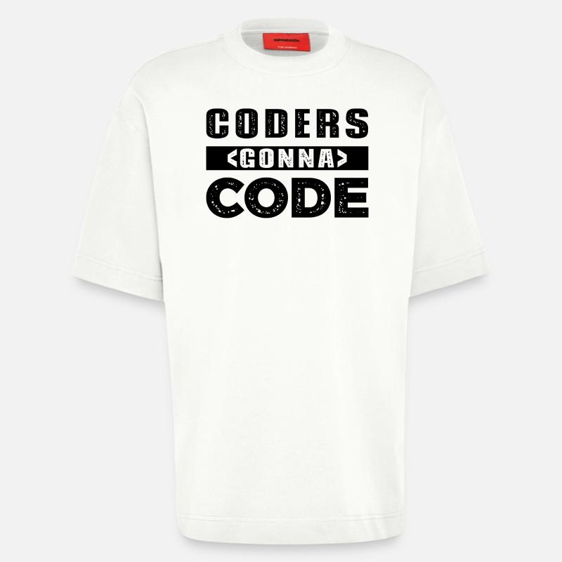 Coders Gonna Code - Heavyweight T-Shirt - made by SPREAD  - OFF WHITE