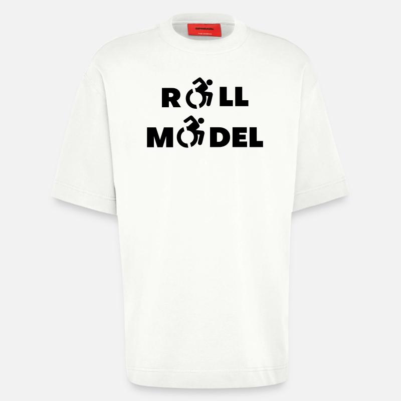 Jeder Rollstuhlfahrer ist ein Vorbild # - Heavyweight T-Shirt - made by SPREAD  - OFF WHITE