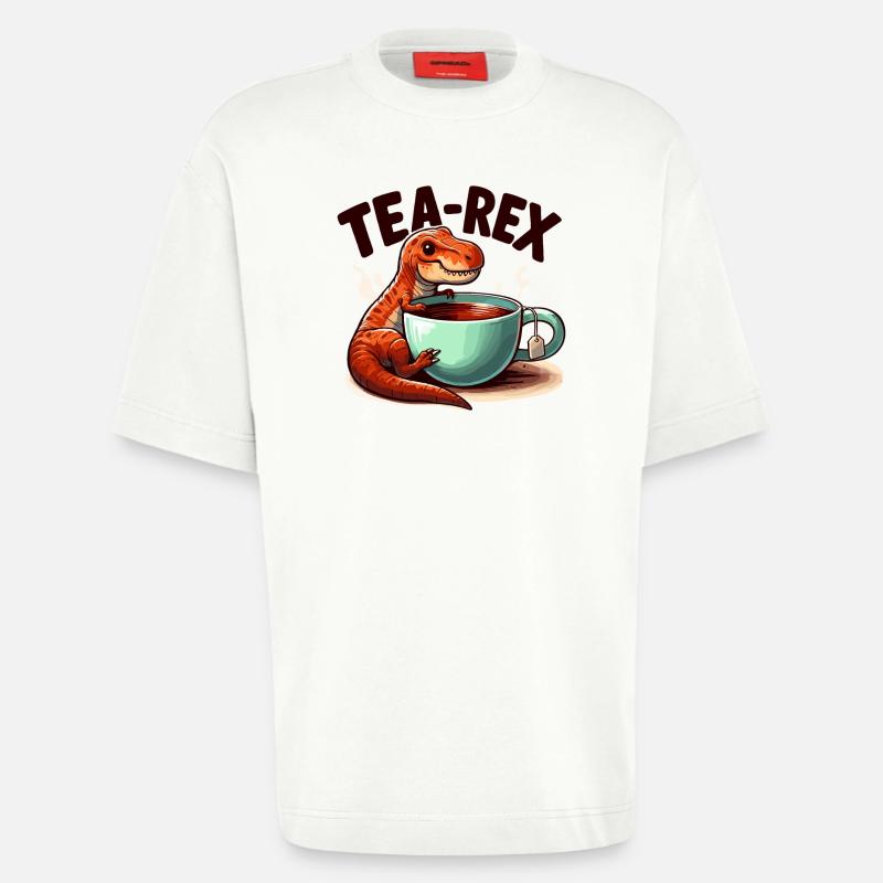 Tee Rex Tee-Rex Teetrinker Geschenk - Heavyweight T-Shirt - made by SPREAD  - OFF WHITE