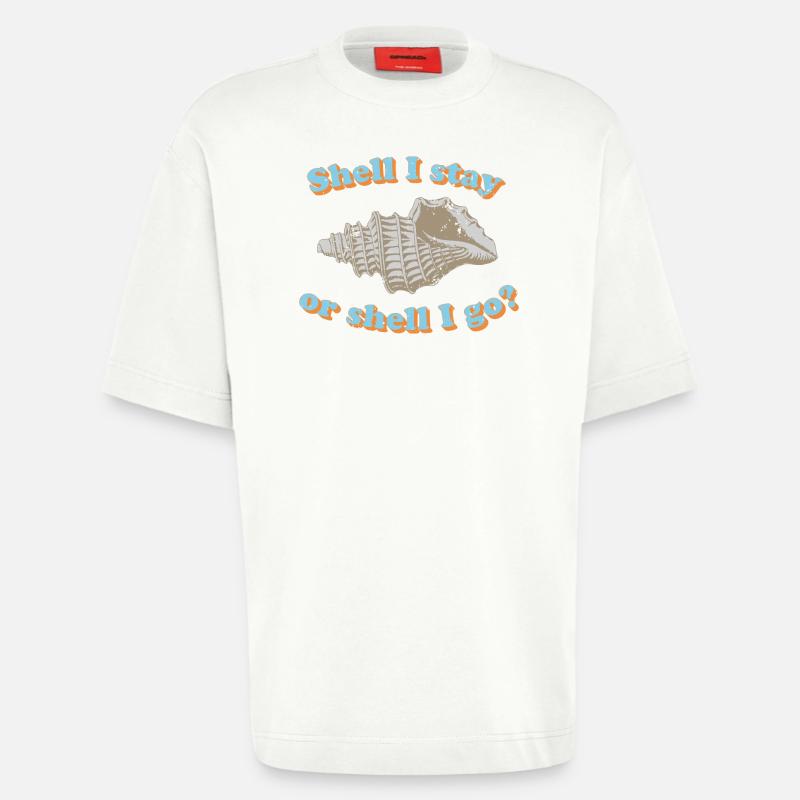Muschel oder gehen? - Heavyweight T-Shirt - made by SPREAD  - OFF WHITE