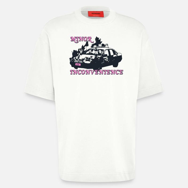 Conception de la déclaration d’inconvénient mineur - T-shirt bio épais oversize fabriqué en UE - OFF WHITE