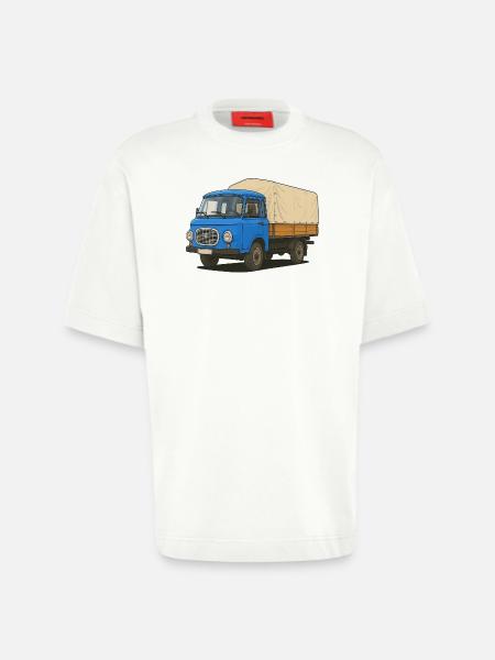 Plateau Est - T-shirt bio épais oversize fabriqué en UE - OFF WHITE