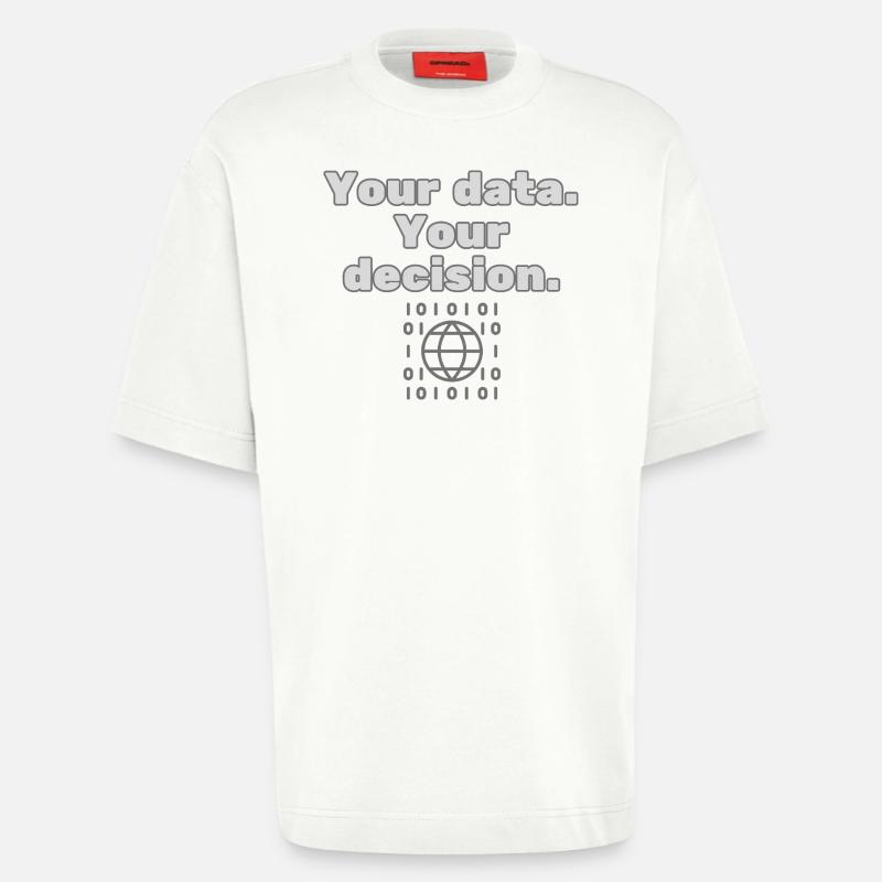Your Data. Your Decision - Datenschutz Statement - Heavyweight T-Shirt - made by SPREAD  - OFF WHITE