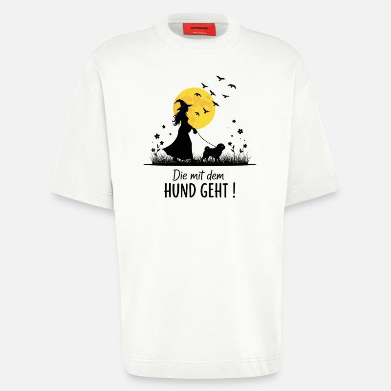 Die mit dem Mops geht ! - Heavyweight T-Shirt - made by SPREAD  - OFF WHITE