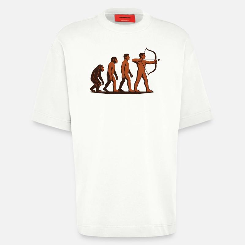Evolution Archery Bow Target Archer - Heavyweight T-Shirt - made by SPREAD  - OFF WHITE
