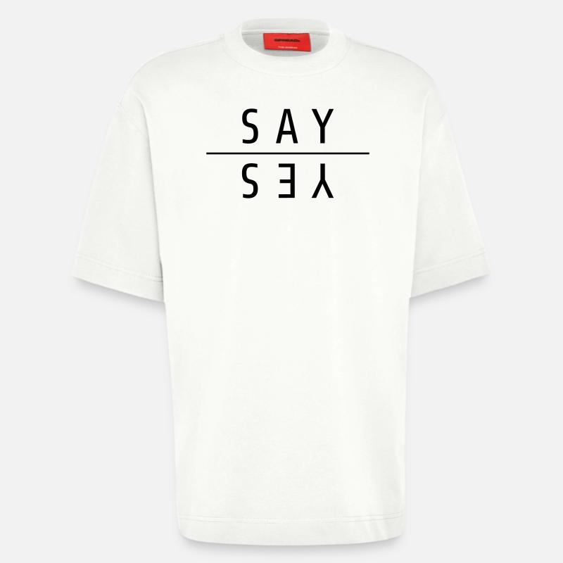 Say Yes Geschenk - Heavyweight T-Shirt - made by SPREAD  - OFF WHITE
