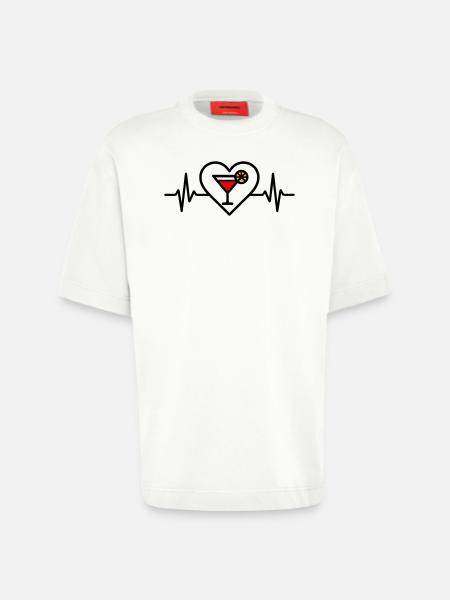 Cocktail Heart Aperitif Drink - Heavyweight T-Shirt - made by SPREAD - OFF WHITE