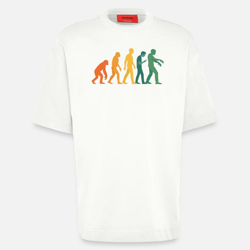 Evolution Silhouette Gradient - Heavyweight T-Shirt - made by SPREAD  - OFF WHITE