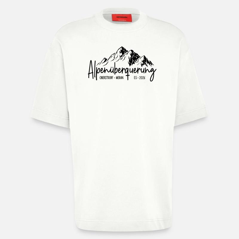 Alpenüberquerung E5 2026 / Oberstdorf - Meran - Heavyweight T-Shirt - made by SPREAD  - OFF WHITE