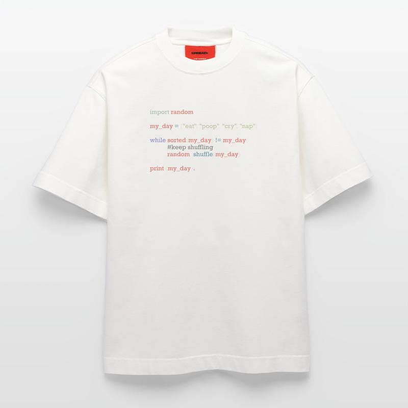 Funny python code about everyday life, baby Heavyweight T-Shirt - made by SPREAD 