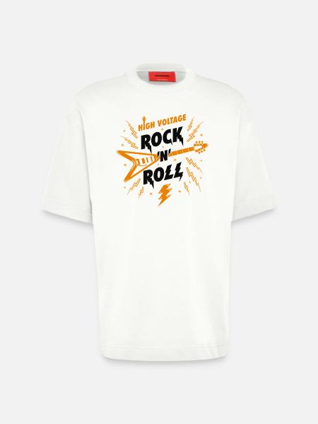 Hochspannungs-Rock'n'Roll-Gitarre - Heavyweight T-Shirt - made by SPREAD  - OFF WHITE