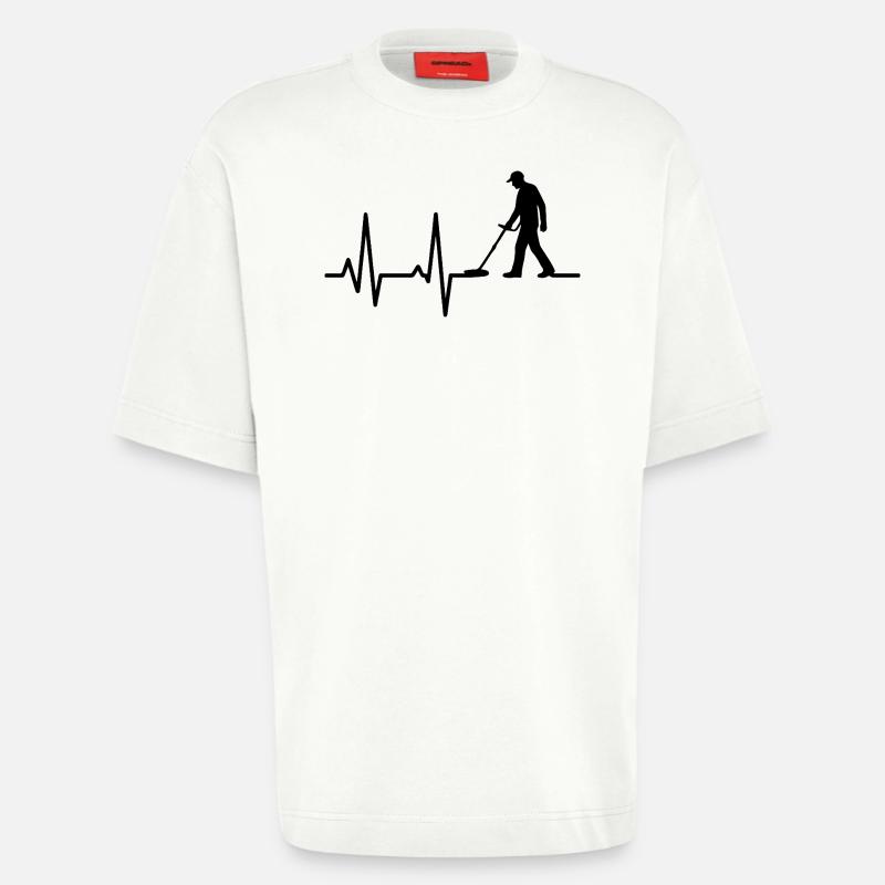 Herzschlag-oder-Metall-Detektions-Enthusiast - Heavyweight T-Shirt - made by SPREAD  - OFF WHITE