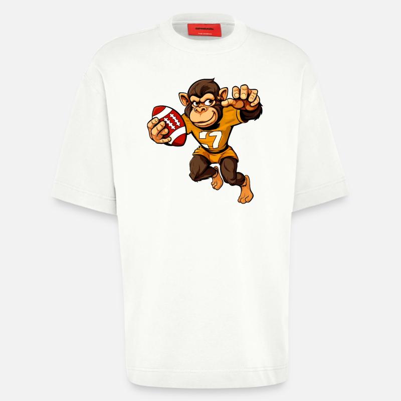 Monkeys Rugby - Heavyweight T-Shirt - made by SPREAD  - OFF WHITE
