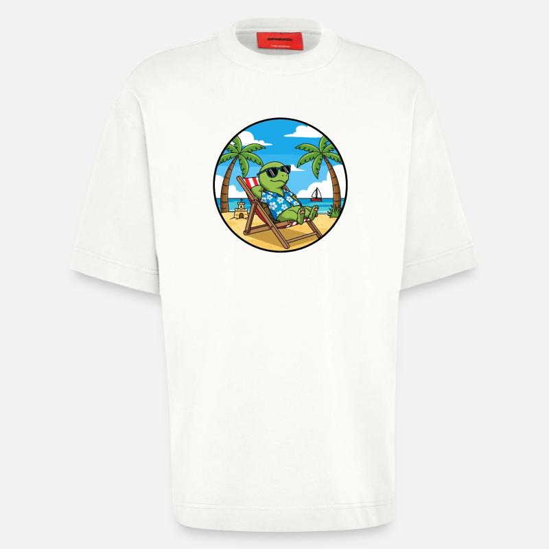 Cool Turtle Beach Vacation Summer Vibes - Heavyweight T-Shirt - made by SPREAD  - OFF WHITE