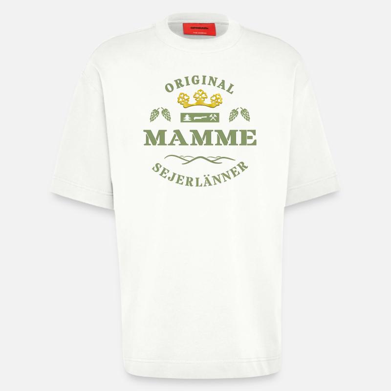 Sejerlänner Mamme Siegerländer Mutter Krönchen - Heavyweight T-Shirt - made by SPREAD  - OFF WHITE