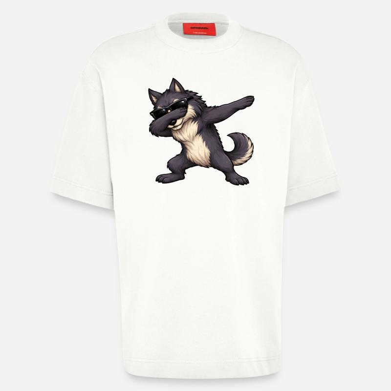 Dabbing Werwolf - Heavyweight T-Shirt - made by SPREAD  - OFF WHITE