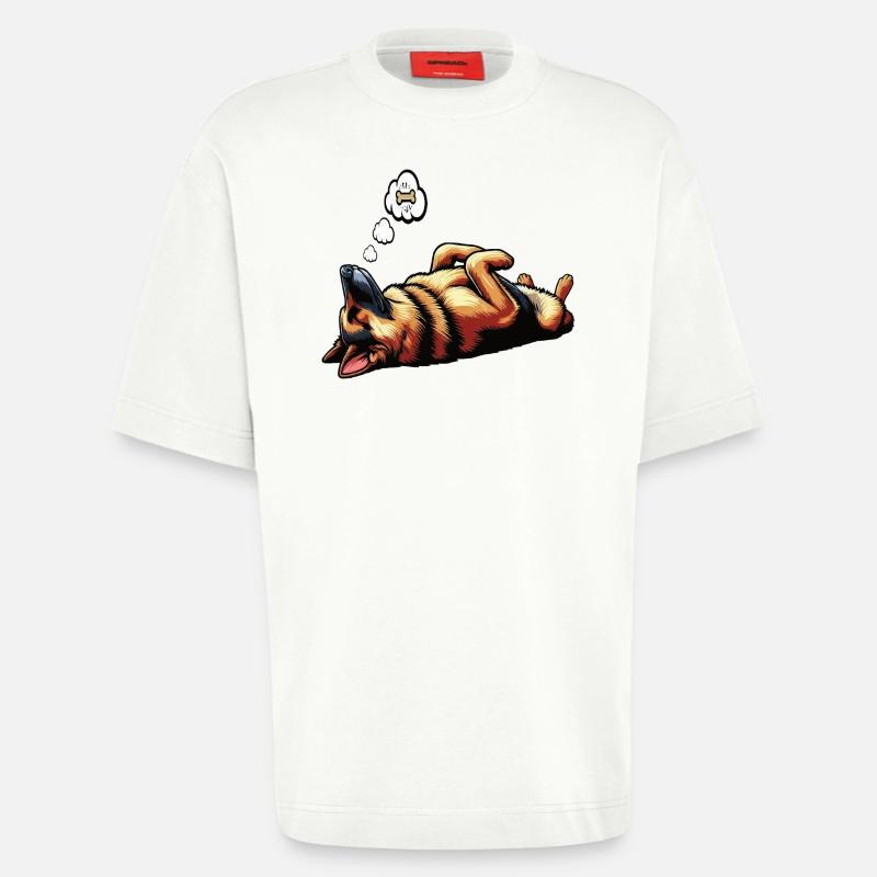 Deutscher Schäferhund Schäferhunde Schäferhunde - Heavyweight T-Shirt - made by SPREAD  - OFF WHITE