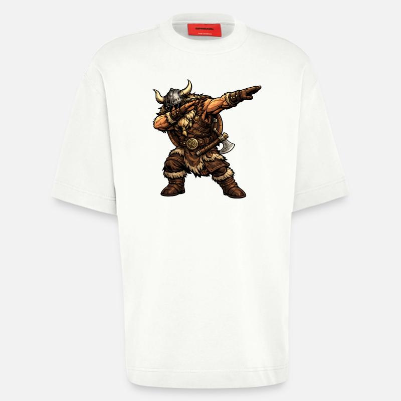 Dabbing Wikinger - Heavyweight T-Shirt - made by SPREAD - OFF WHITE